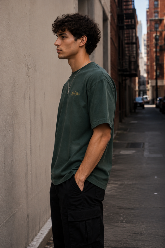 Oversized Tee – Forest Green