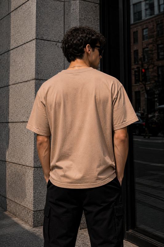 Oversized Tee – Sand Beige