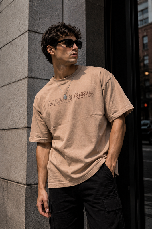 Oversized Tee – Sand Beige