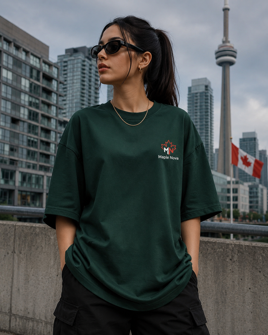 Women's Oversized Tee – Forest Green