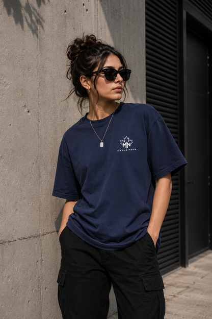 Women's Oversized Tee – Navy Blue
