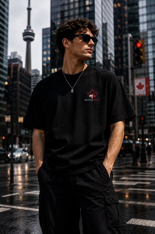 Oversized Tee – Jet Black