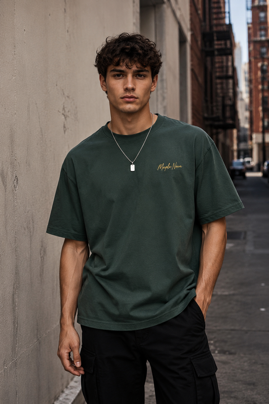 Oversized Tee – Forest Green