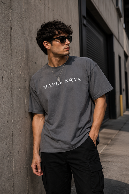 Oversized Tee – Charcoal Grey