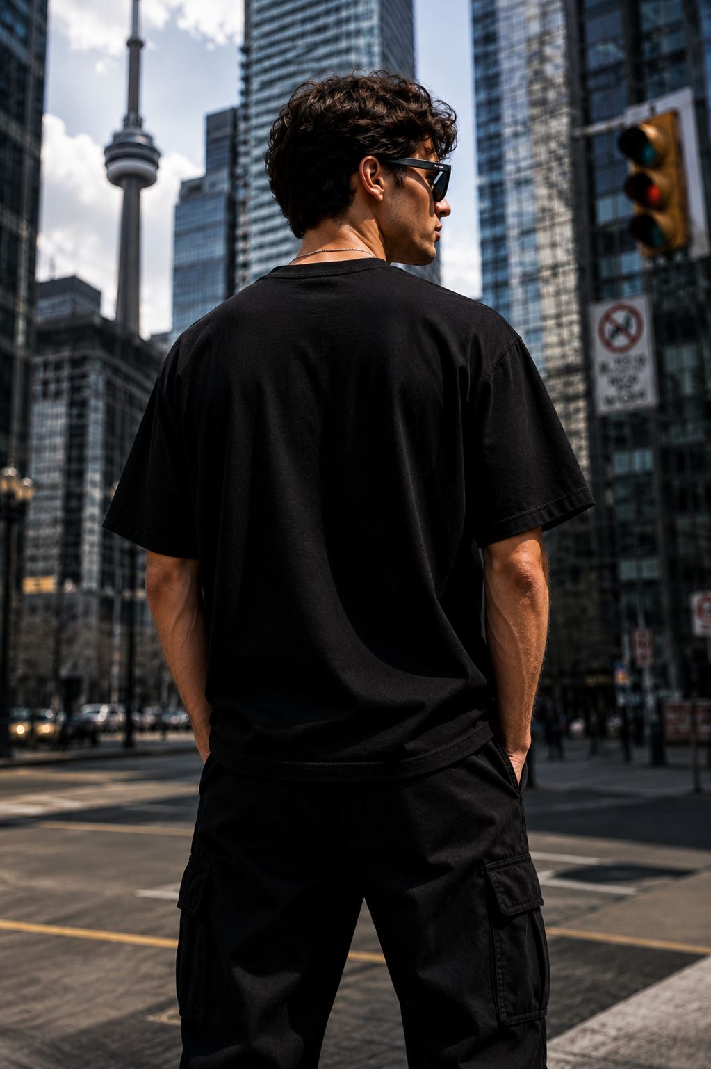 Oversized Tee – Jet Black