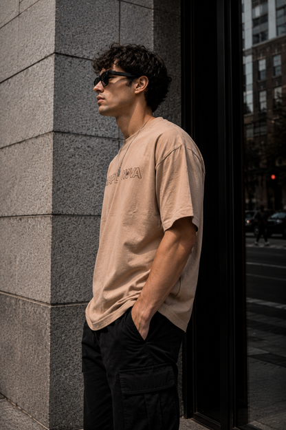 Oversized Tee – Sand Beige