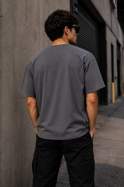 Oversized Tee – Charcoal Grey