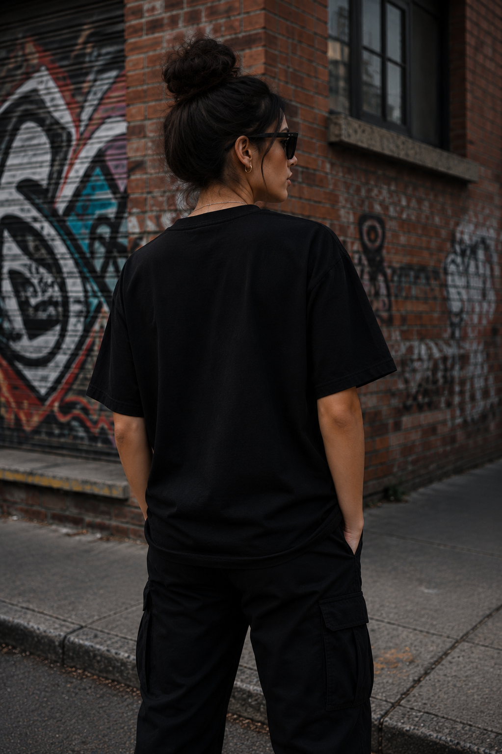 Women's Oversized Tee – Jet Black