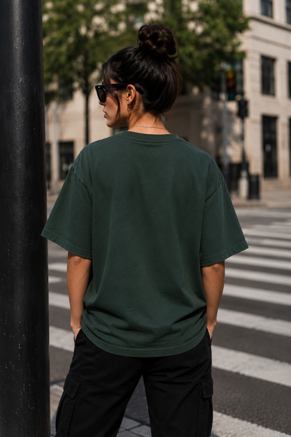 Women's Oversized Tee – Forest Green