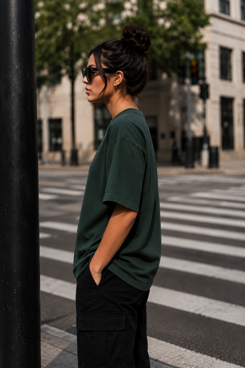 Women's Oversized Tee – Forest Green
