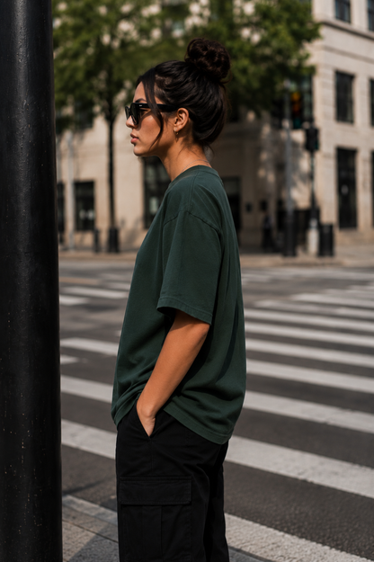 Women's Oversized Tee – Forest Green