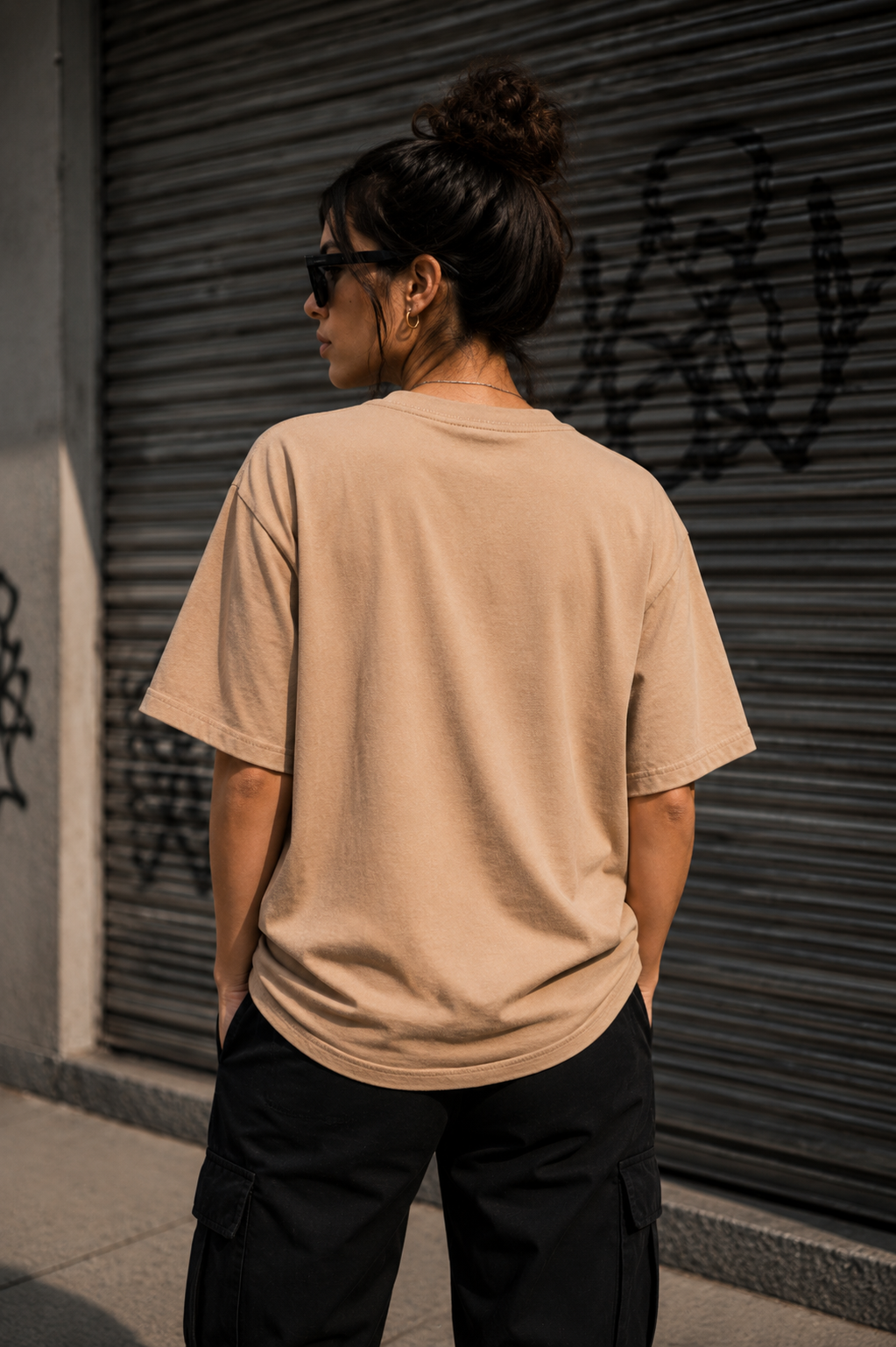 Women's Oversized Tee – Sand Beige