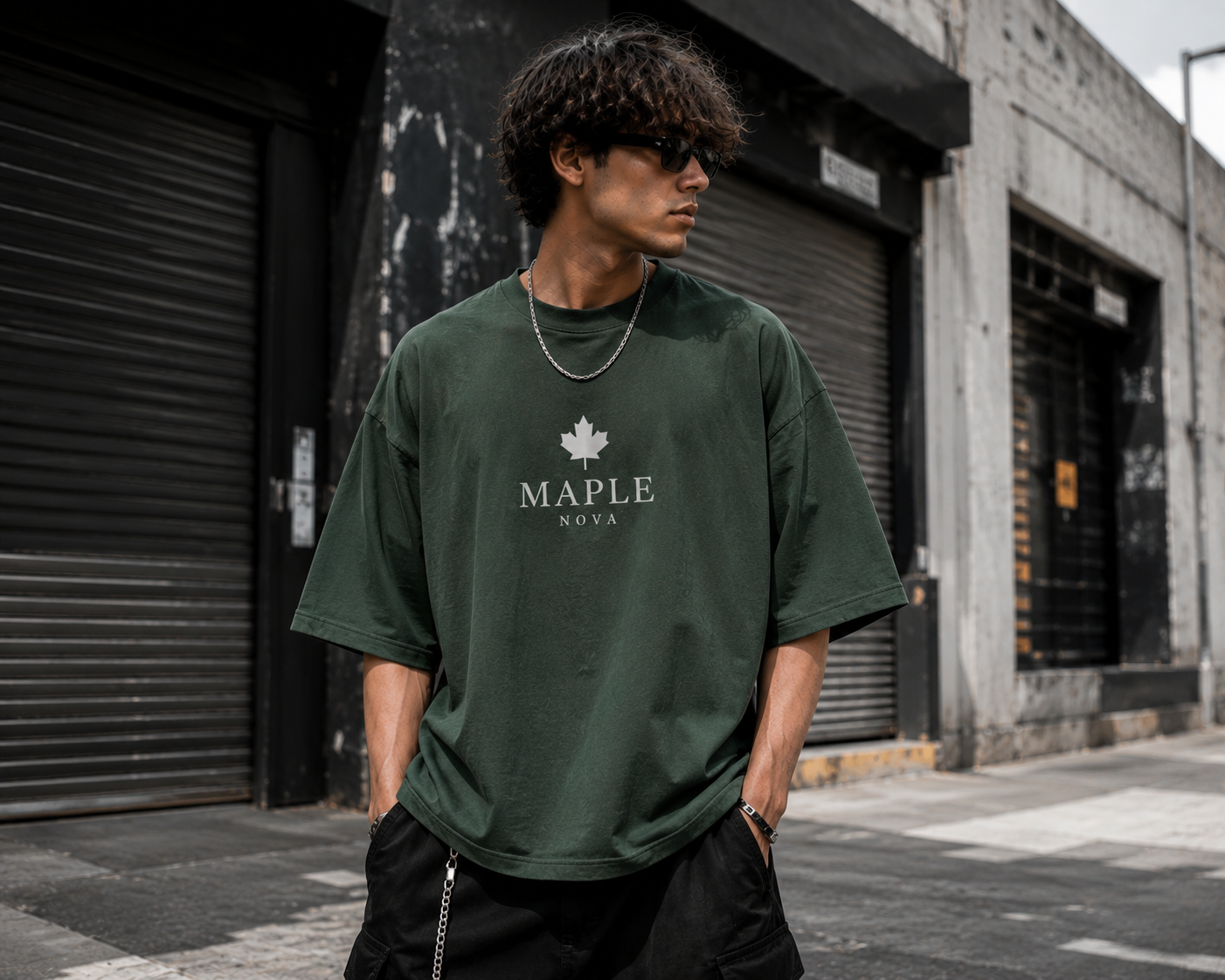 Oversized Tee – Forest Green