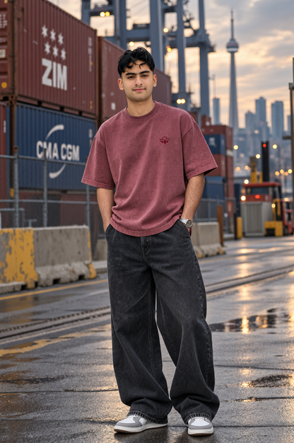 Oversized Tee – MAROON