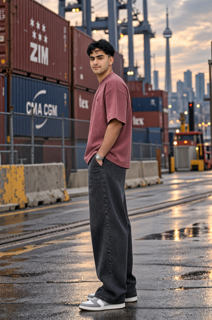 Oversized Tee – MAROON
