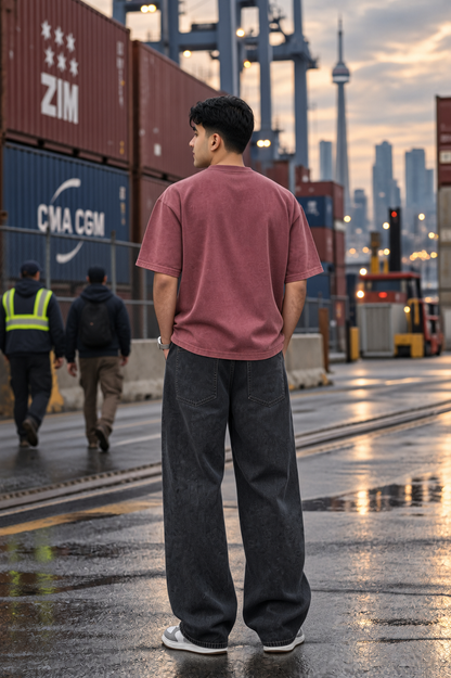 Oversized Tee – MAROON