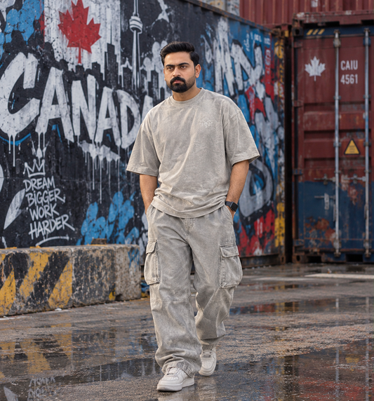 Oversized Tee – Light Beige Tan