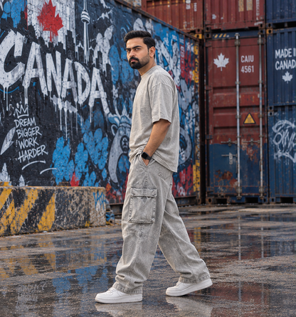 Oversized Tee – Light Beige Tan