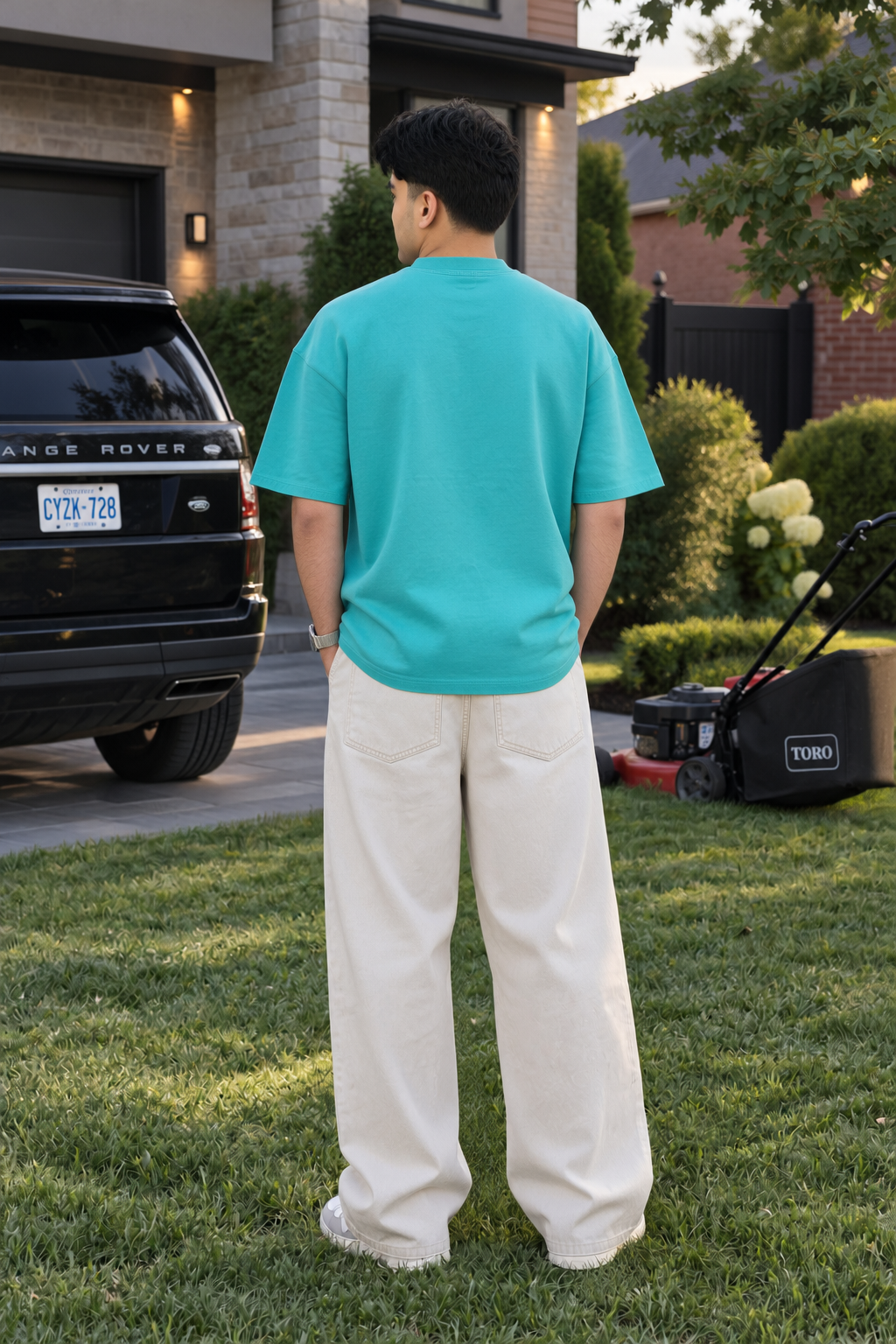 Oversized Tee – Aqua Turquoise