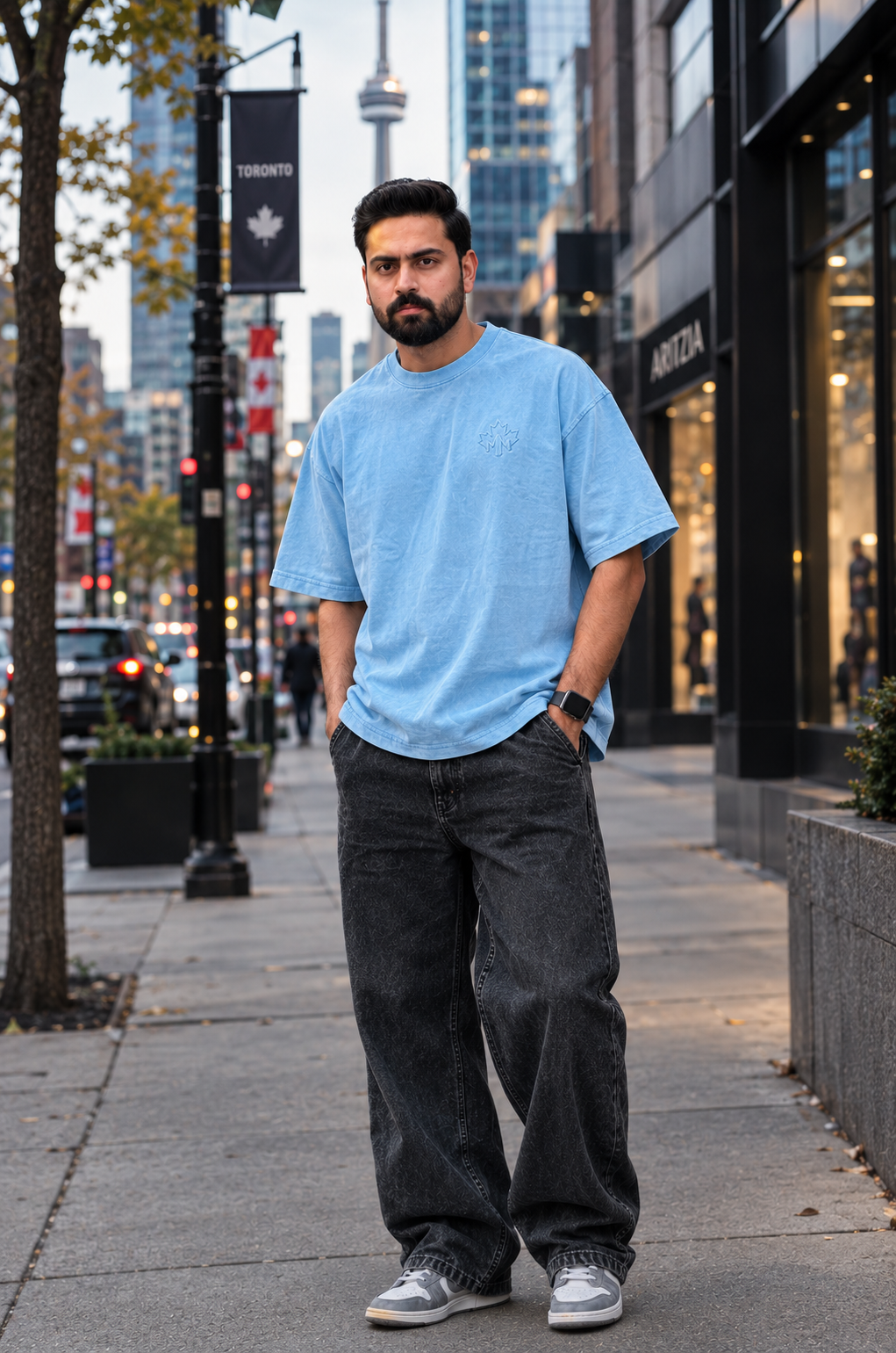 Oversized Tee – Sky Blue