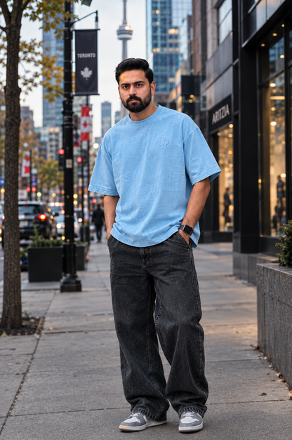 Oversized Tee – Sky Blue